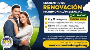 Encuentro de Renovación Matrimonial 01 y 02 Agosto